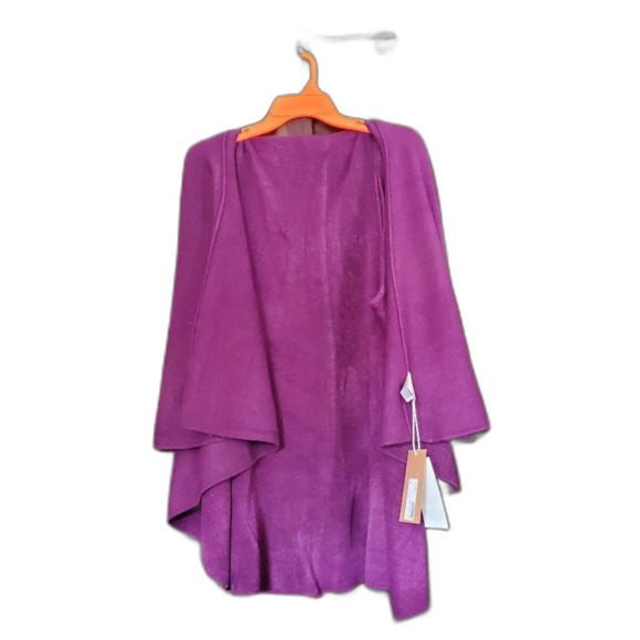 Look NWT Eggplant Shawl Vest Wrap Tunic Cloak Covering - One Sized - Picture 2 of 7